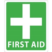 QSI SAFETY SIGN W105 X L125MM FIRST AID