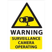 QSI SAFETY SIGN W240 X L340MM SURVEILLANCE CAMERA OPERATING