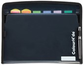 COLOURHIDE ZIPIT PP EXPANDING FILE 7 POCKET FOOLSCAP BLACK