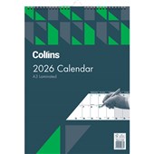 CALENDAR MILFORD EVEN YEAR A3 WIRO MONTH TO VIEW LAMINATED FSC 70 PERCENT MIX