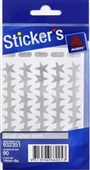 AVERY 932351 MERIT STAR STICKERS 14MM SILVER PACK 90