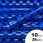 GBC PLASTIC BINDING COMB ROUND 21 LOOP 10MM A4 BLUE PACK 25