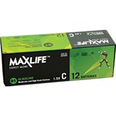 MAXLIFE BATTERY ALKALINE SIZE C PACK 12