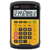 CASIO DESKTOP CALCULATOR WM320MT 12 DIGIT WATER PROTECTEDDUST PROOF YELLOWBLACK