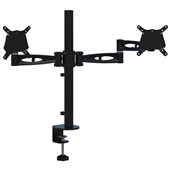 METALICON KARDO MONITOR ARM DOUBLE CLAMP BASE OR THROUGH DESK POWDERCOAT BLACK