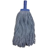 HARVEYS MOP HEAD SCREWFIT CUT END 400G 300MM BLUE