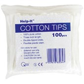 HELPIT APPLICATORS COTTON TIP DOUBLE END WHITE PACK 100