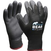 ESKO POLAR BEAR SAFETY GLOVES WINTER THERMAL DOUBLE LINED SIZE 7 SMALL BLACK