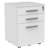 KNIGHT CUBIT MOBILE 2 DRAWER 1 FILE LOCKABLE W466 X D460 X H640MM WHITE