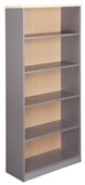 EKO BOOKCASE 4 SHELVES W800 X D305 X H1800MM SILVER AND NORDIC MAPLE