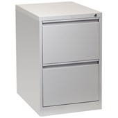 FIRSTLINE FILING CABINET 2 DRAWER W470 X D620 X H720MM SILVER GREY