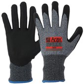 ARAX SAFETY GLOVES CUT RESISTANT TOUCH APUD WATERBASED PU DIP SIZE 8 GREY