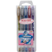 UNIBALL UM120 SIGNO GEL INK PEN FINE 08MM NOBLE METALIC ASSORTED PACK 5