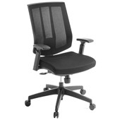 EDEN RALLY OFFICE CHAIR WITH ARMS NYLON BASE BLACK