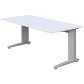 ACCENT ENERGY DESK POWDERCOAT D800 X W1200 X H710MM SILVER FRAME SNOWDRIFT  TOP