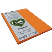 TROPHEE COLOURED PAPER A4 80GSM BRIGHT ORANGE PACK 100