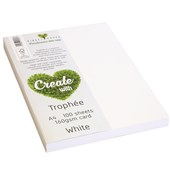 TROPHEE COLOURED PAPER A4 160GSM WHITE PACK 100