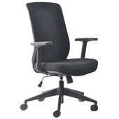 MONDO GENE FABRIC CHAIR WITH ARMS BLACK