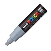 POSCA PC8K PAINT MARKER CHISEL BROAD 8MM GREY