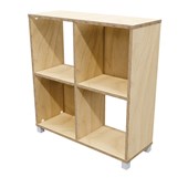 ZEALAND CUBBY HOLE BOOKCASE 4 CUBE W800 X D300 X H850MM PREMIUM PLY