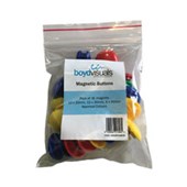 BOYD VISUAL WHITEBOARD MAGNETIC BUTTONS ASSORTED PACK 15