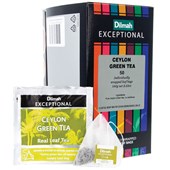 DILMAH EXCEPTIONAL TEA BAGS CEYLON GREEN TEA INDIVIDUALLY FOIL ENVELOPED BOX 50