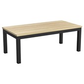 KNIGHT CUBIT COFFEE TABLE W1200 X D600 X H450MM BLACK BASE ATLANTIC OAK TOP