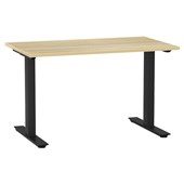 KNIGHT AGILE FIXED DESK W1200 X D700 X H715MM BLACK FRAME ATLANTIC OAK TOP