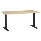 KNIGHT AGILE FIXED DESK W1500 X D800 X H715MM BLACK FRAME ATLANTIC OAK TOP