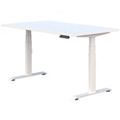 SUMMIT II SINGLE ELECTRIC DESK W1500 X D800 X H6151255MM WHITE FRAME SNOWDRIFT