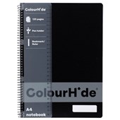 COLOURHIDE NOTEBOOK A4 120 PAGE BLACK