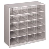 PRECISION 20 COMPARTMENT PIGEONHOLE CABINET W1037 X D386 X H940MM SILVER GREY