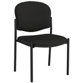 OPD ZED VISITOR CHAIR STACKABLE 4 LEG SPLICE BLACK