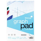 SILVINE GRAPH PAD A4 1510MM 90GSM 50 SHEETS