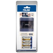 MILAN AUTOMATIC 2 HOLE BATTERY PENCIL SHARPENER NAVY BLUE