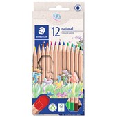 STAEDTLER NATURAL COLOURING PENCIL ASSORTED PACK 12