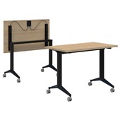 ACCENT BOOST TRAINING TABLE W1000 X D600 X H745MM BLACK BASE CLASSIC OAK TOP