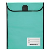 WARWICK HOMEWORK BAG HOOK AND LOOP W290 X H360MM LARGE AQUA