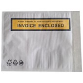 POMONA ECO PAPER LABELOPE SELFADHESIVE INVOICE ENCLOSED W115 X L150MM BOX 1000