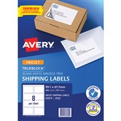 AVERY 936089 J8165 SHIPPING LABEL INKJET 8UP WHITE PACK 50 SHEETS