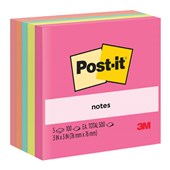 POSTIT 6545AN NOTES 76 X 76MM POPTIMISTIC PACK 5