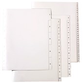 MARBIG PP INDEX DIVIDER 15 TAB A4 WHITE