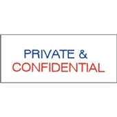 DIXON PREINKED STAMP PRIVATECONFIDENTIAL REDBLUE