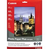 CANON SG201 PHOTO PAPER PLUS SEMI GLOSS 260GSM 4 X 6 INCH WHITE PACK 20