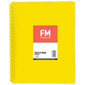 FM INSERT DISPLAY BOOK REFILLABLE 20 POCKET A4 YELLOW