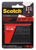 SCOTCH EXTREME FASTENER 25 X 76MM BLACK PACK 2 PAIRS