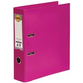 MARBIG LINEN LEVER ARCH FILE PE 75MM A4 PINK